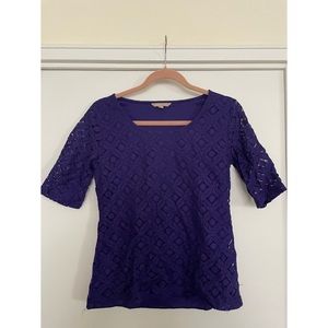 GUC Banana Republic purple lace top